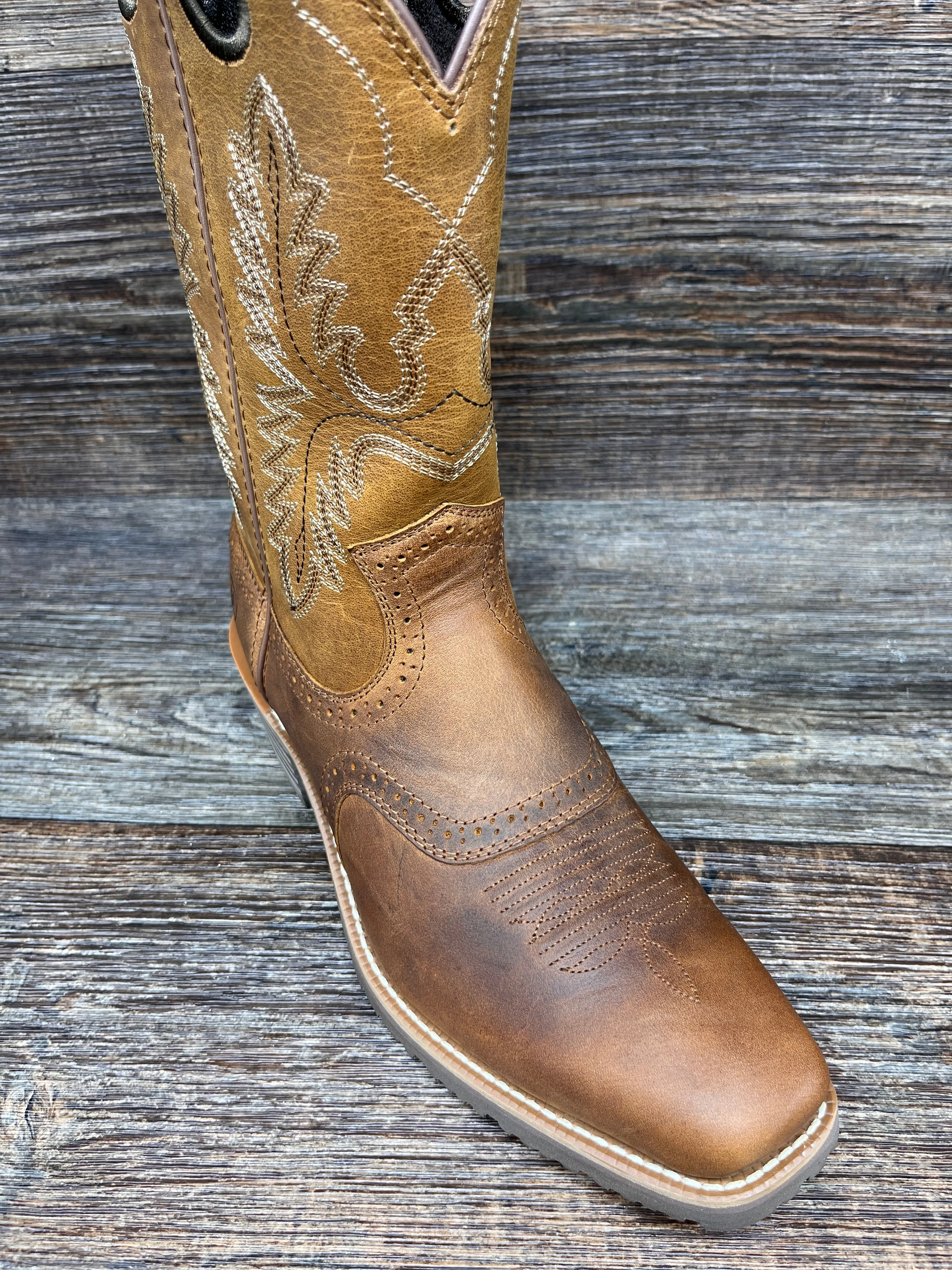 10044565 Hybrid Roughstock Square Toe Western Boot by Ariat