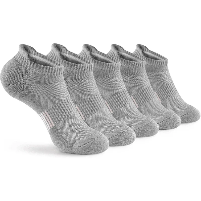 5 Pair Moisture Wicking Ankle Socks – Comfort for All Activities