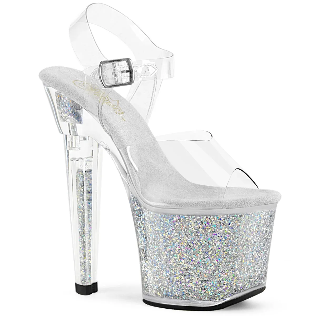 7" Heart Shaped Heel With Glitter (LOVESICK-708SG)