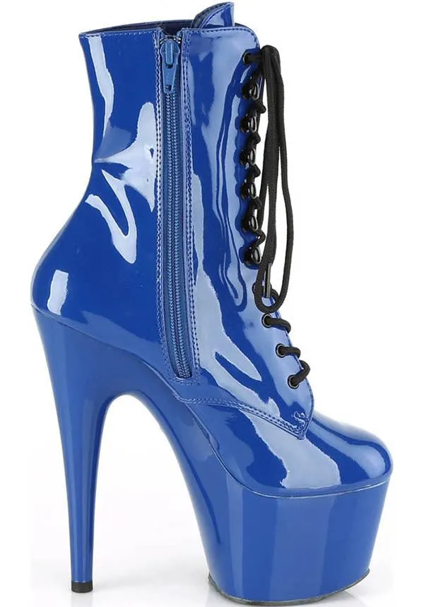 Adore-1020 [Royal Blue Patent] | PLATFORM HEELS [PREORDER]