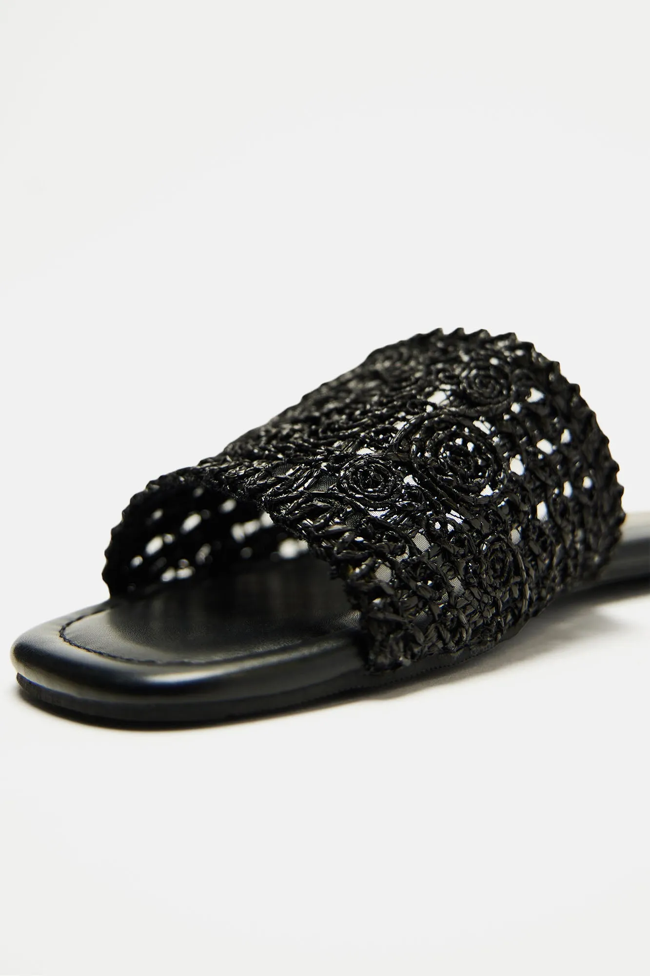 Always Carefree Flat Sandals - Black/White