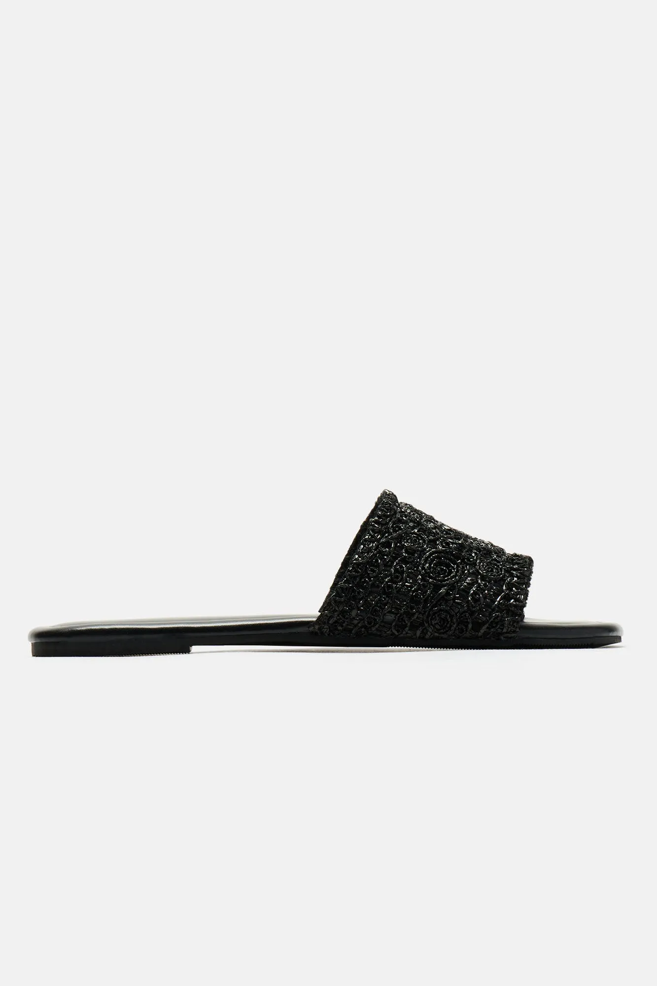 Always Carefree Flat Sandals - Black/White