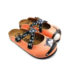 Blush Cat Cross-Strap Clogs - WCAL180