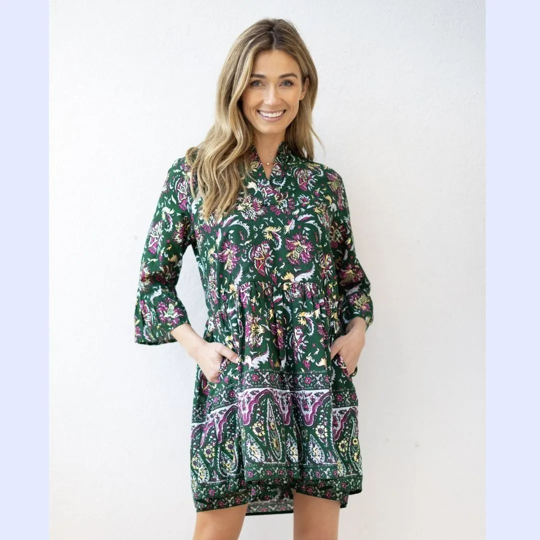 Boho Chic Floral Flounce Dress