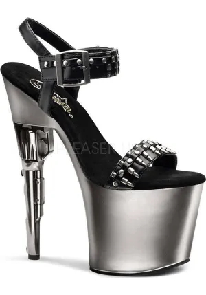 BONDGIRL-712 [Black/Pewter] | PLATFORM HEELS [PREORDER]