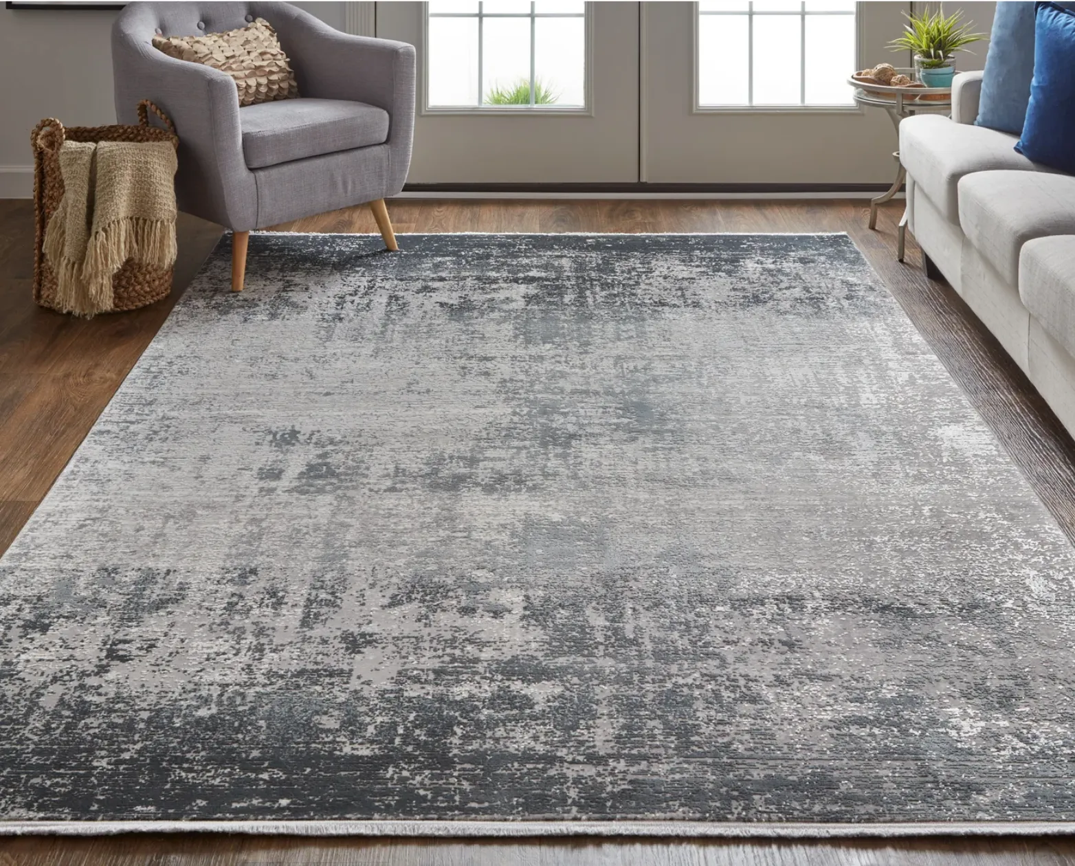 Cadiz Charcoal Black Rug