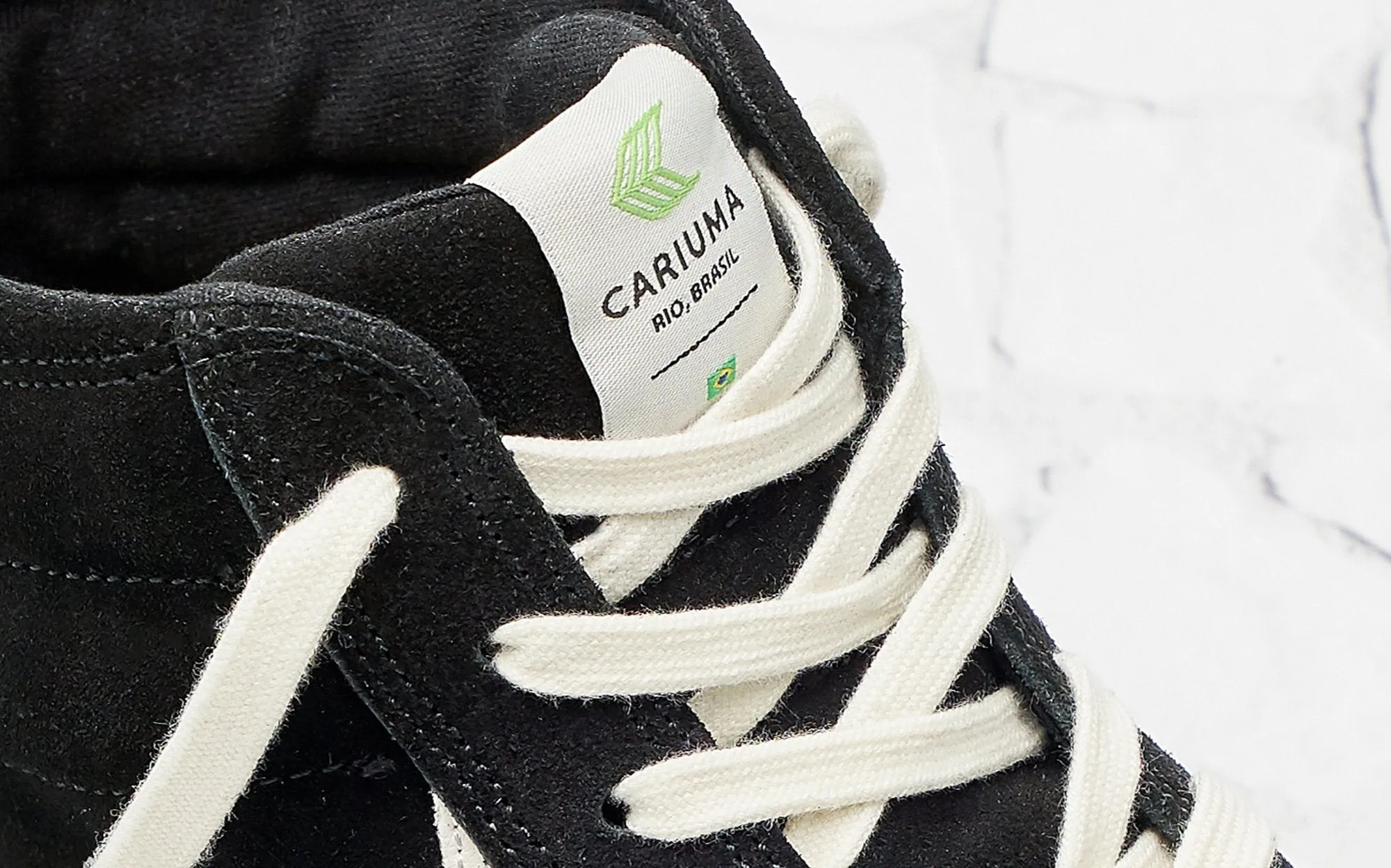 CATIBA High Black Suede Ivory Logo Sneaker Men