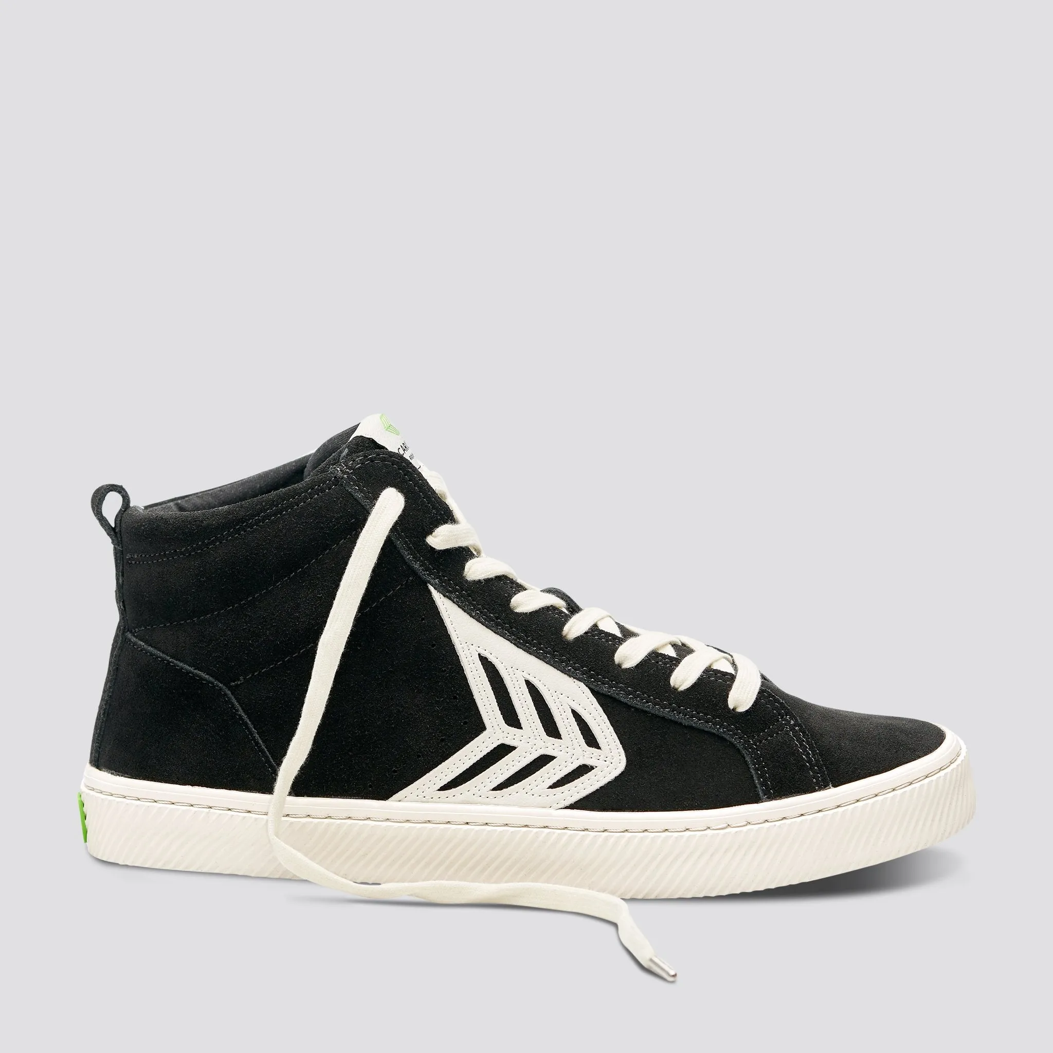 CATIBA High Black Suede Ivory Logo Sneaker Men