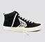 CATIBA High Black Suede Ivory Logo Sneaker Women