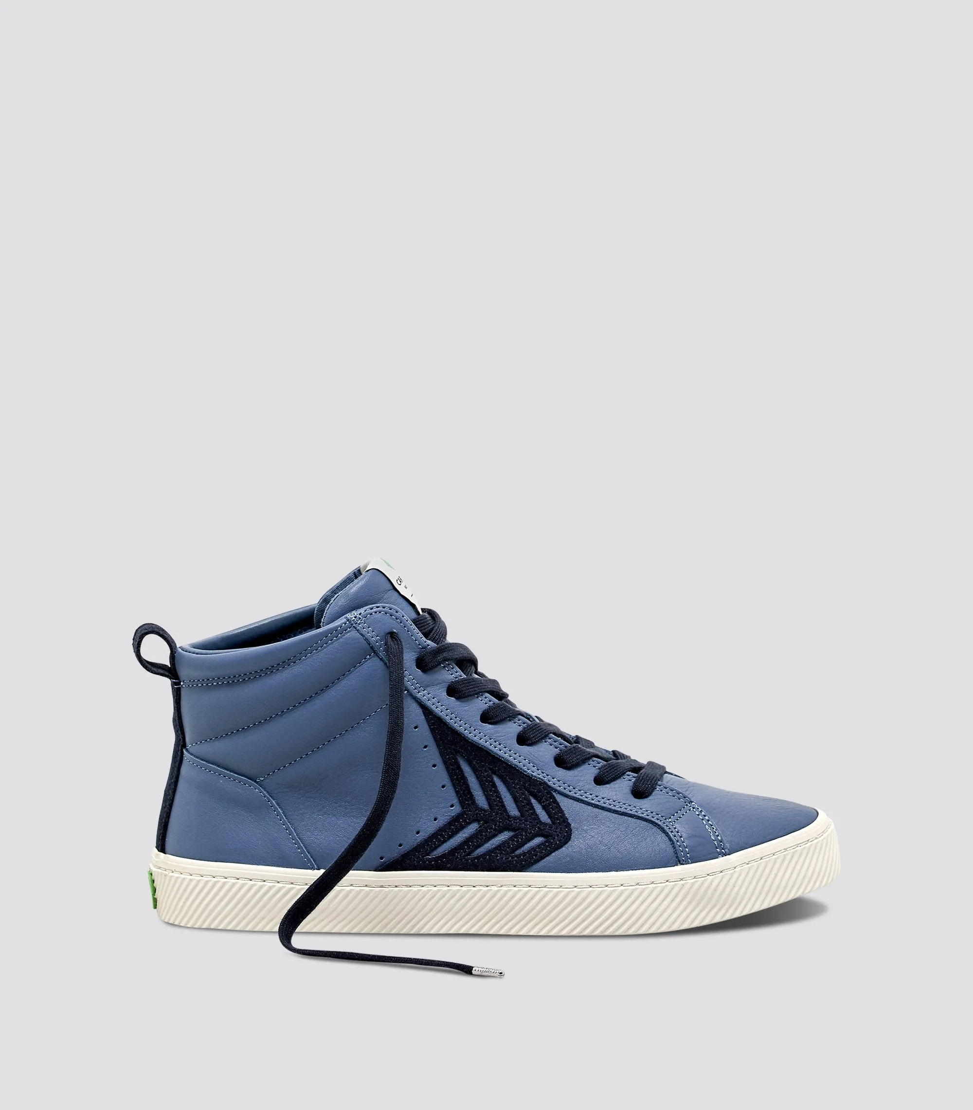 CATIBA High Cloud Blue Premium Leather Navy Logo Sneaker Women