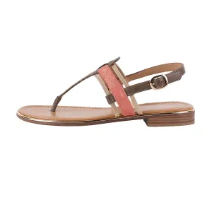 Catwalk Strap Flat Sandals Fabric Multicolour Colour For Women