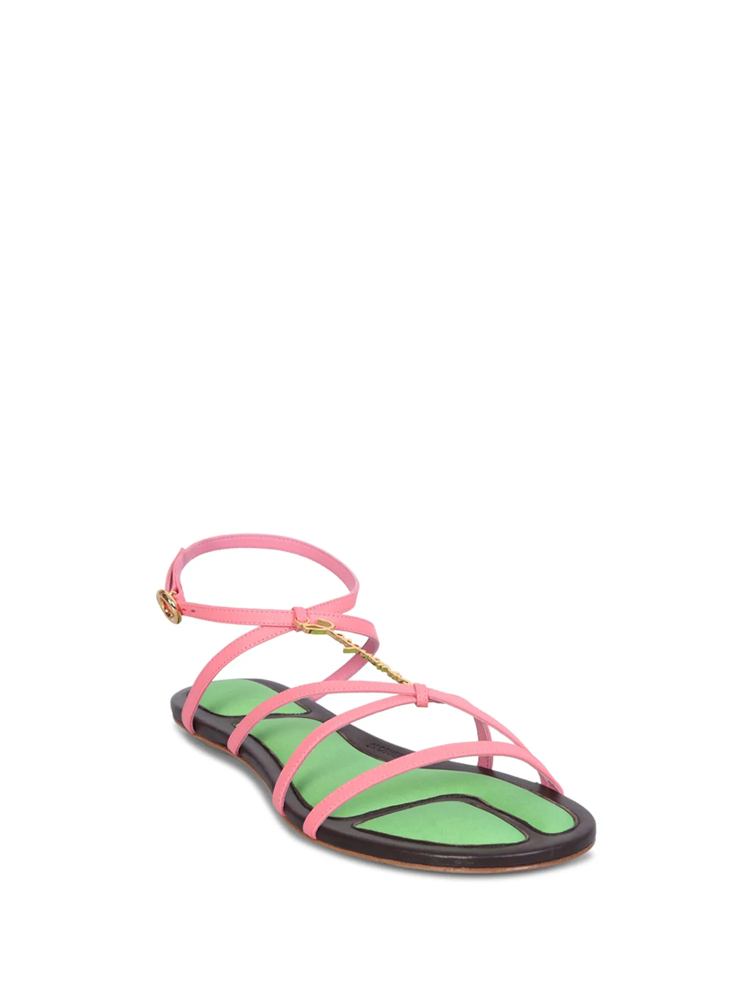 Charm logo flat sandals