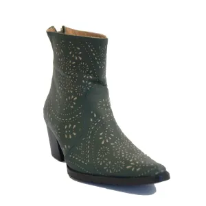 Cheyenne Short Laser Cut Leather Boot