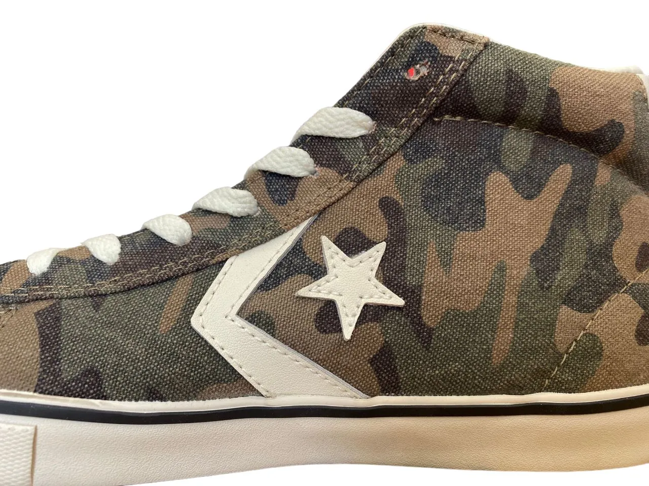 Converse sneakers alta da ragazzo Pro Leather Vulc 643778C green camo