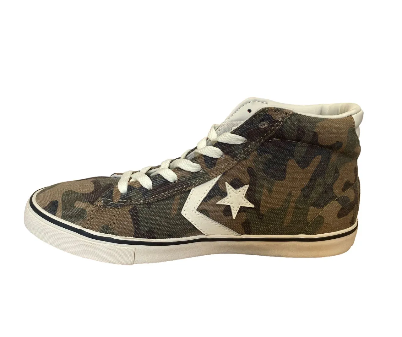 Converse sneakers alta da ragazzo Pro Leather Vulc 643778C green camo