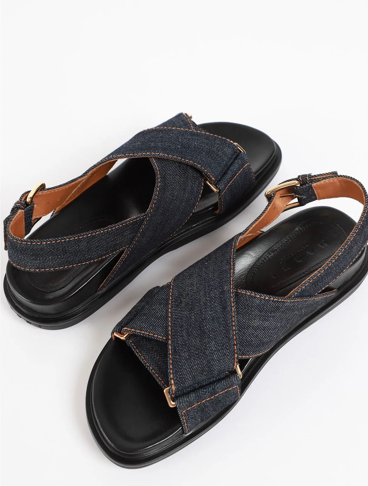 Denim Fussbett Sandals