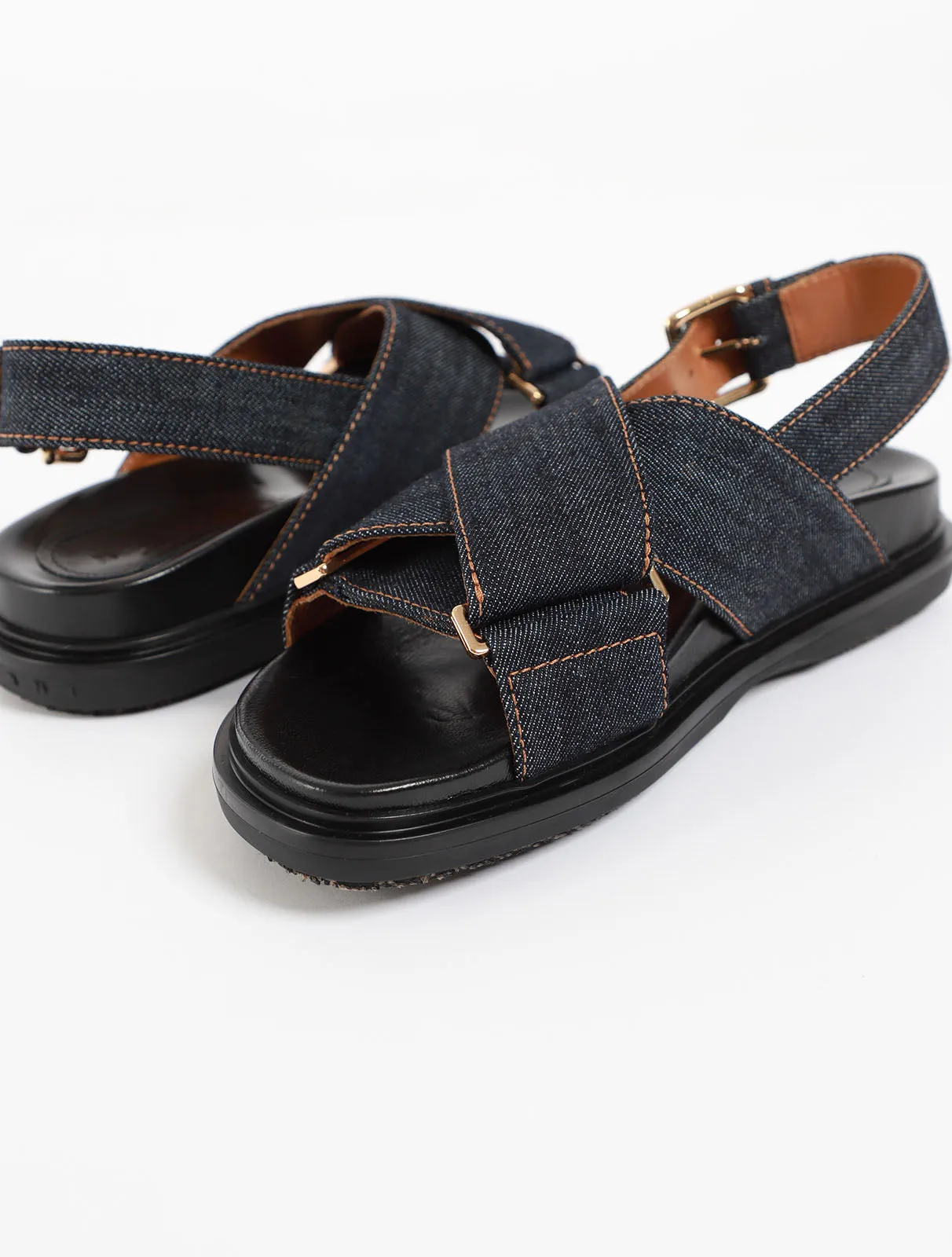 Denim Fussbett Sandals