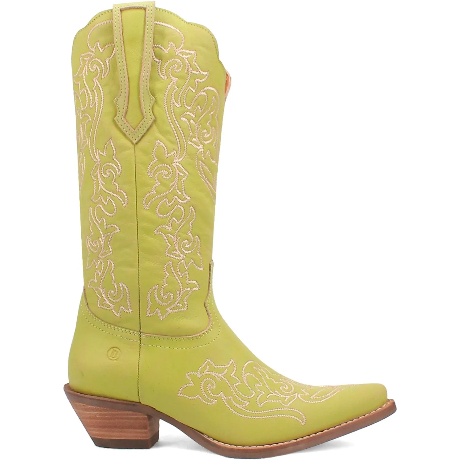 Dingo Women's Flirty N' Fun Green Leather Narrow Toe Boot DI171