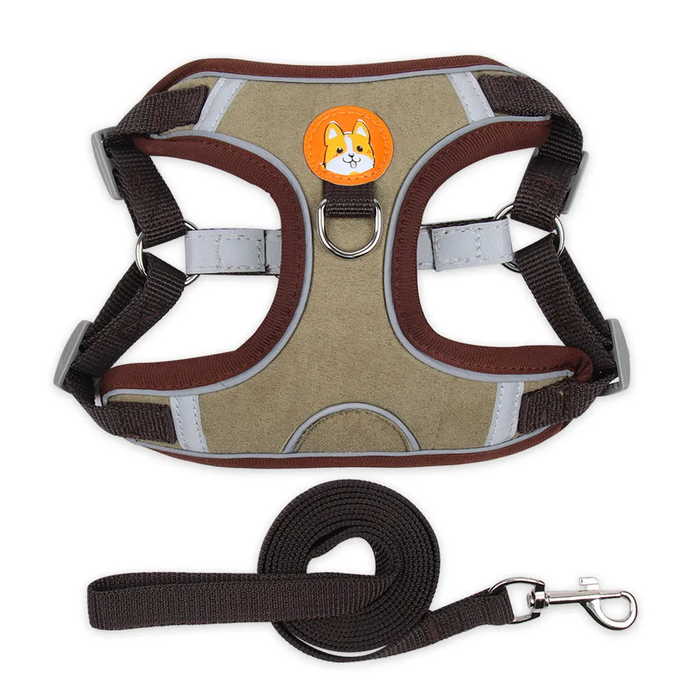 Dog Harness Cat Harness Reflective Dogs Leash's Soft Mesh Chest Strap | Brodtica.com