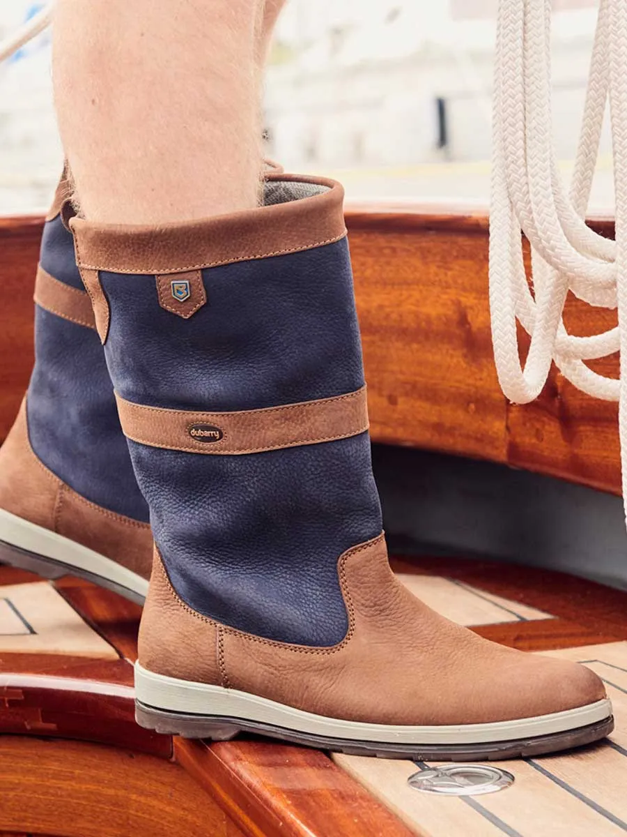 DUBARRY Ultima ExtraFit Sailing Boots - GORE-TEX Leather - Navy & Brown