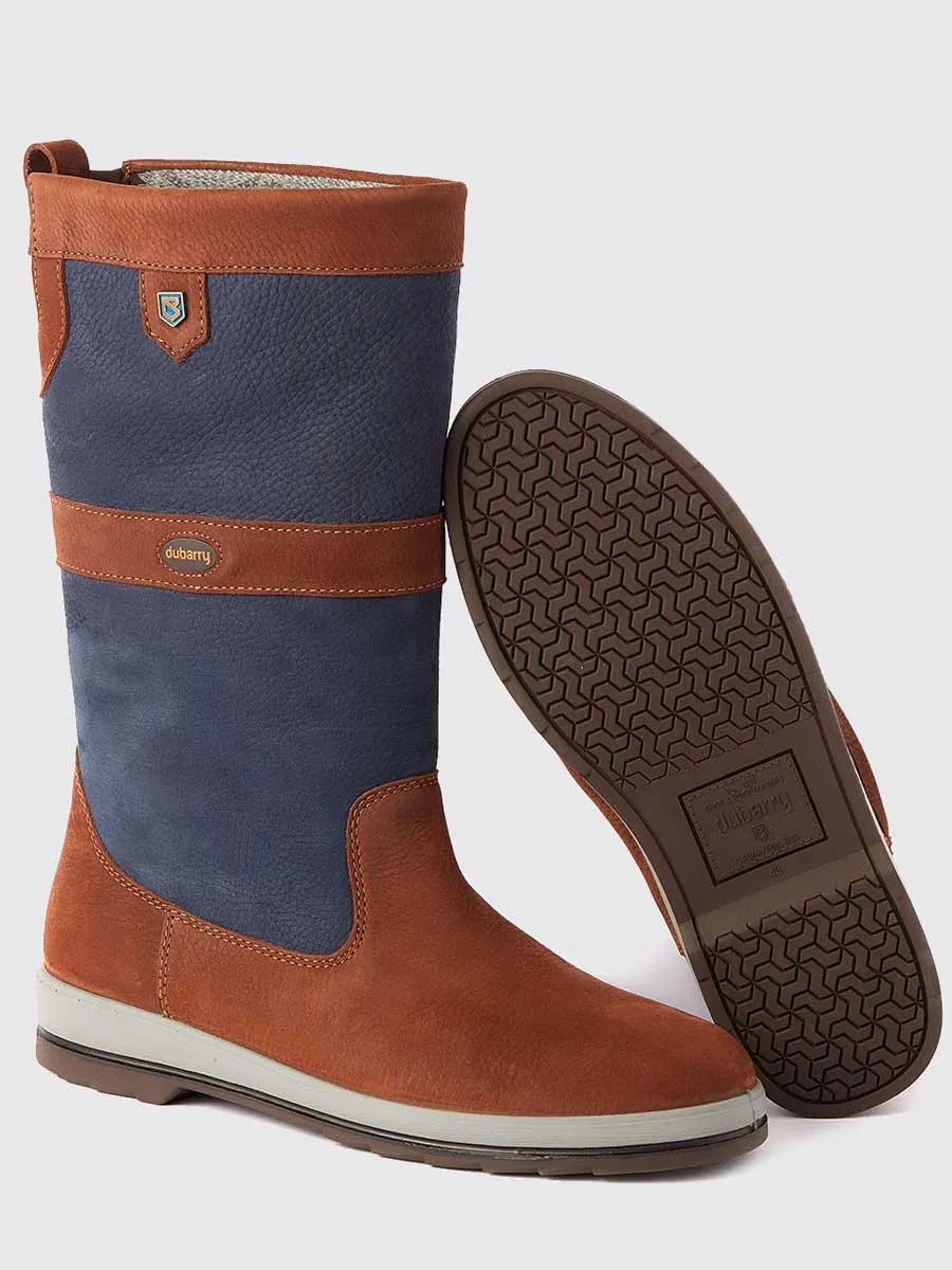 DUBARRY Ultima Sailing Boots - GORE-TEX Leather - Navy & Brown