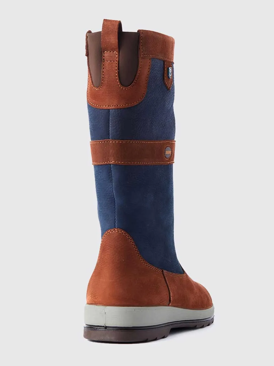 DUBARRY Ultima Sailing Boots - GORE-TEX Leather - Navy & Brown