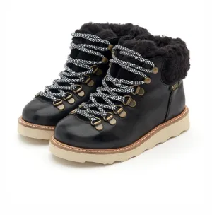 Eddie Fur Ankle-High Hiking Black Leather