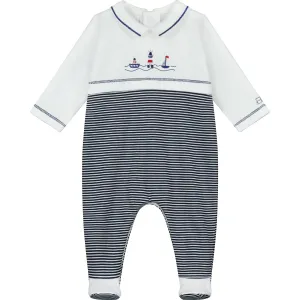 Emile et Rose Boys Dylan Babygrow in Navy and White