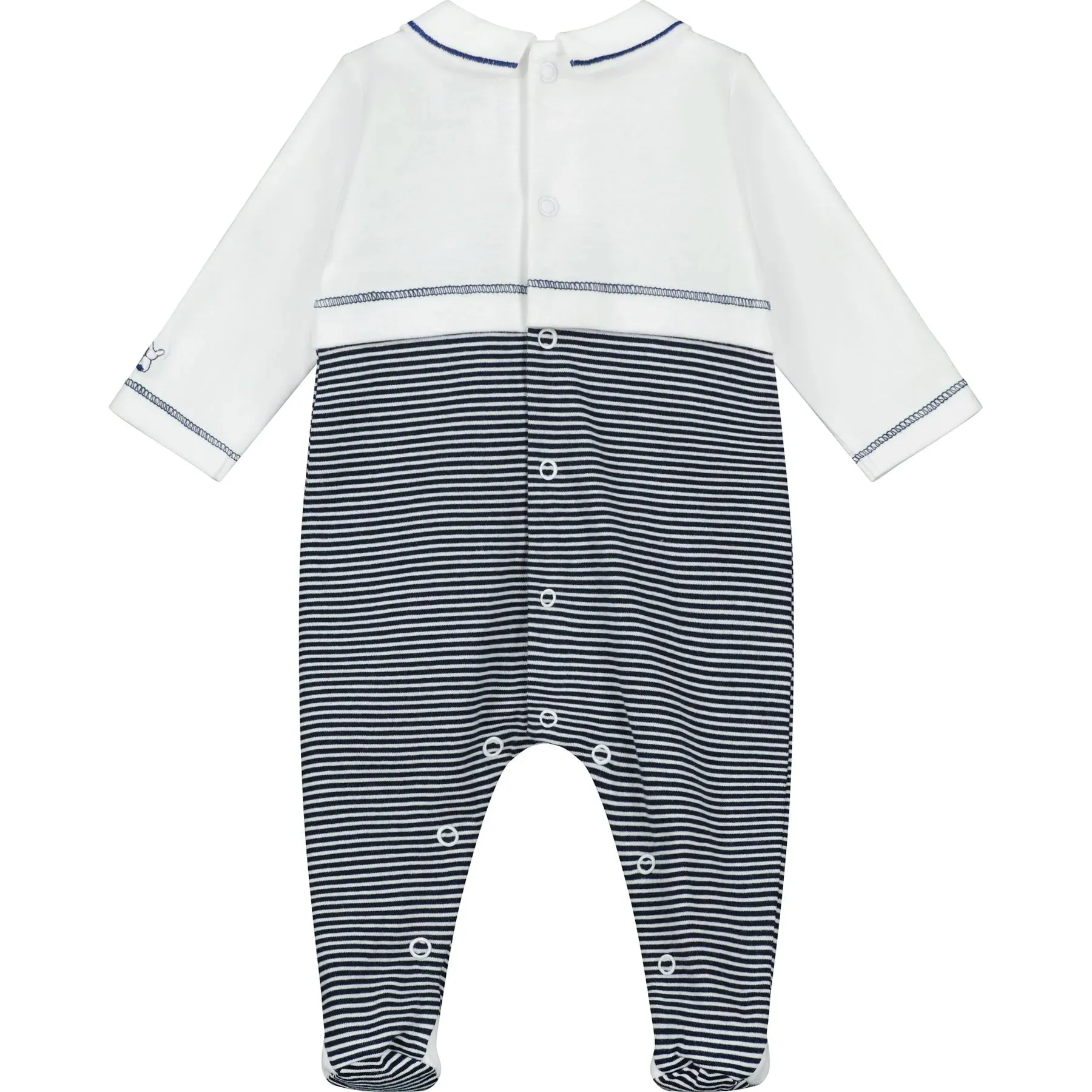 Emile et Rose Boys Dylan Babygrow in Navy and White