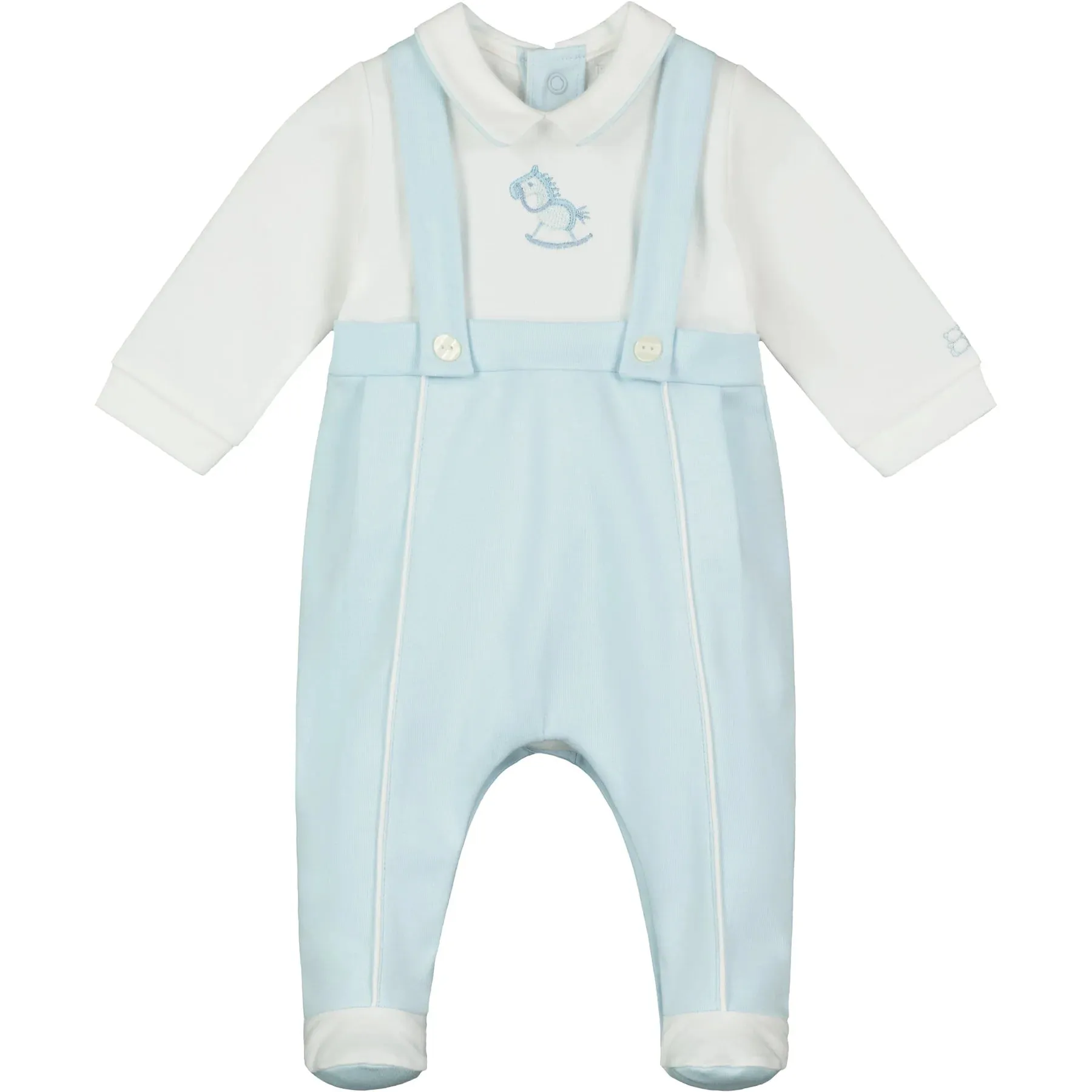 Emile et Rose Boys Sleepsuit Fergus with Rocking Horse Detail