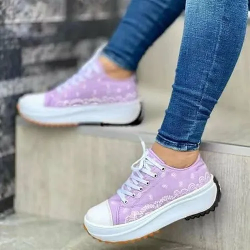 Fashion Women Sneakers Casual Sport Shoes Pattern Canvas