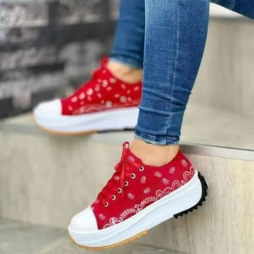 Fashion Women Sneakers Casual Sport Shoes Pattern Canvas