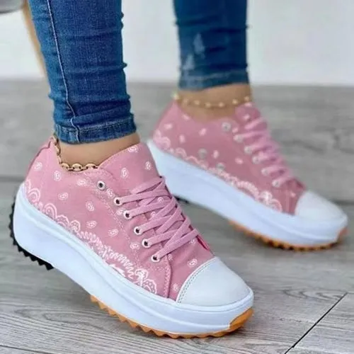 Fashion Women Sneakers Casual Sport Shoes Pattern Canvas