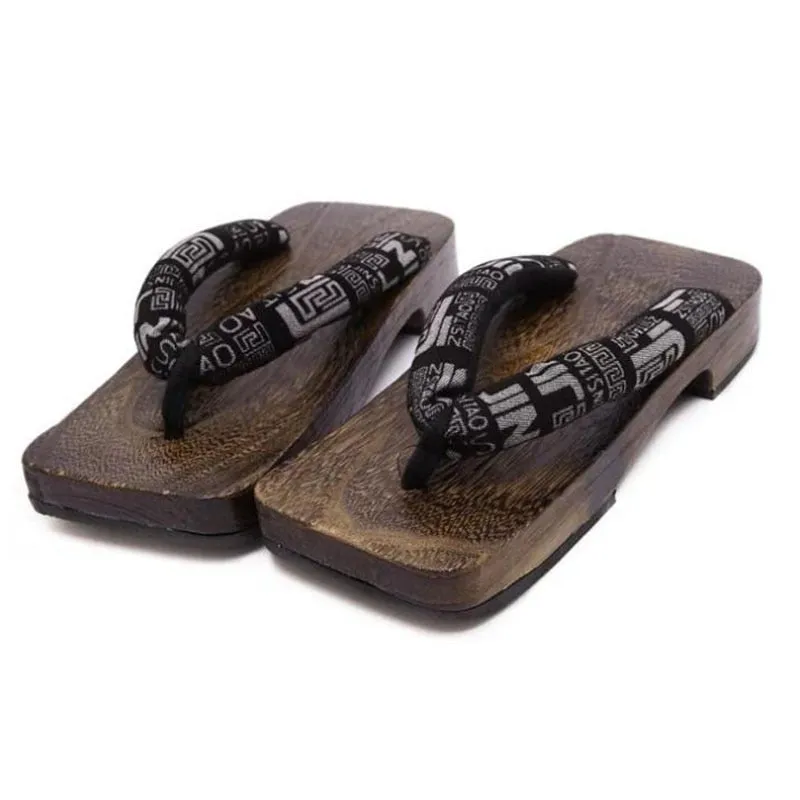 Flat-Floor Japanese Wooden Sandals