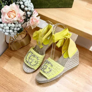 GG  Women Flat Shoes Yellow