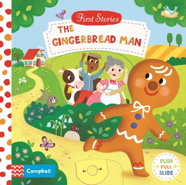 Gingerbread Man Story Sack with Yellow Door Wooden Characters