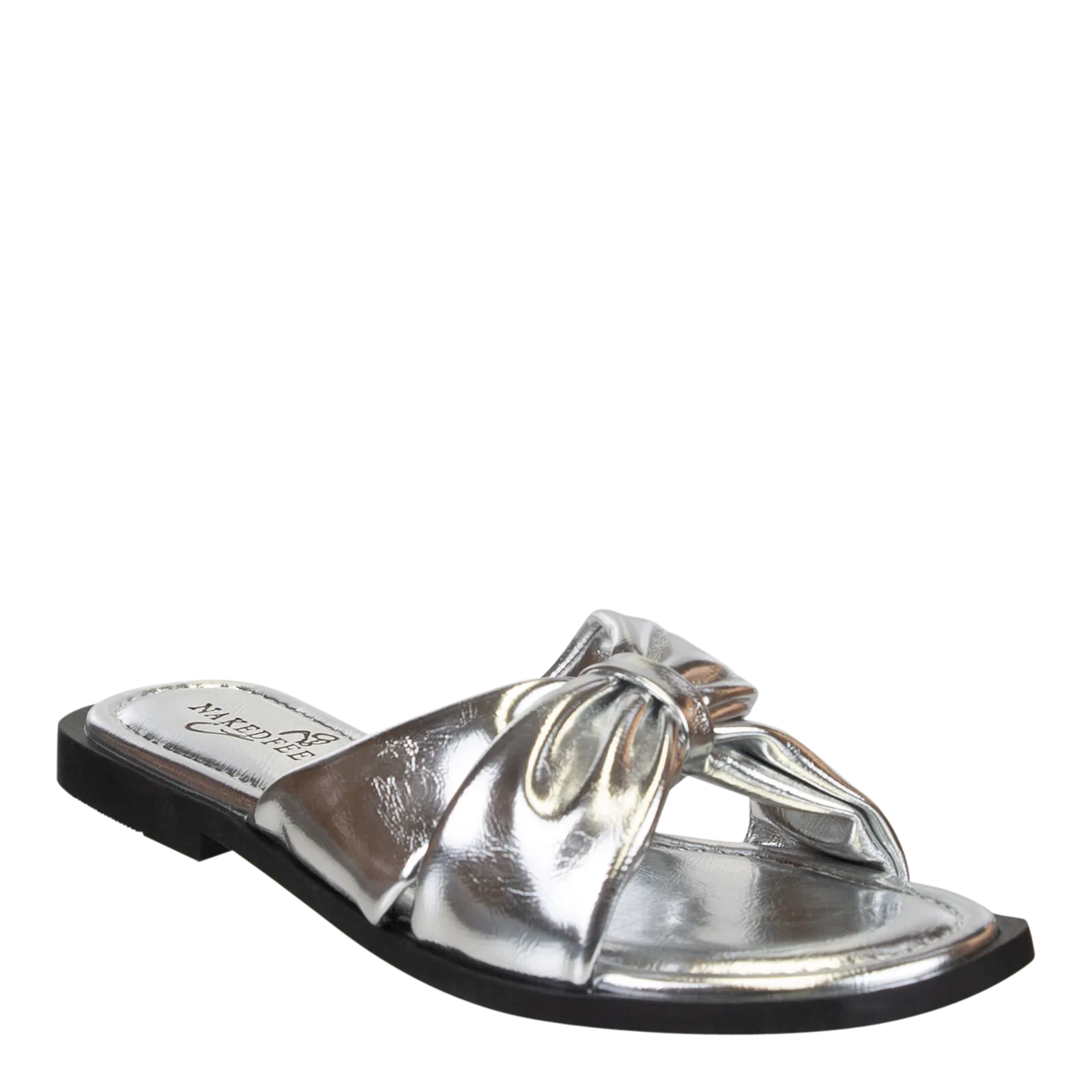 GOA in SILVER Flat Sandals