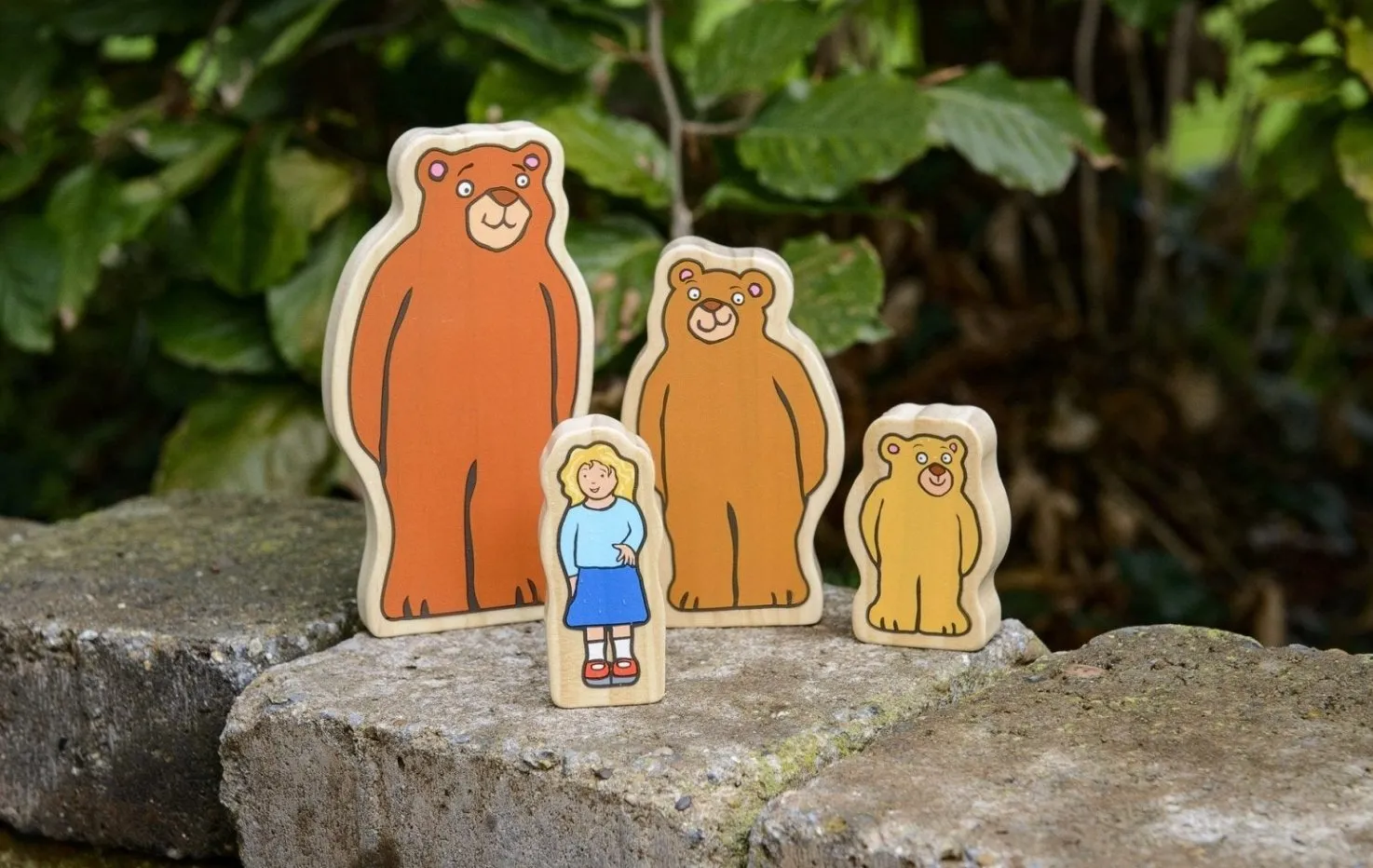 Goldilocks and the Three Bears Story Sack with Yellow Door Wooden Characters