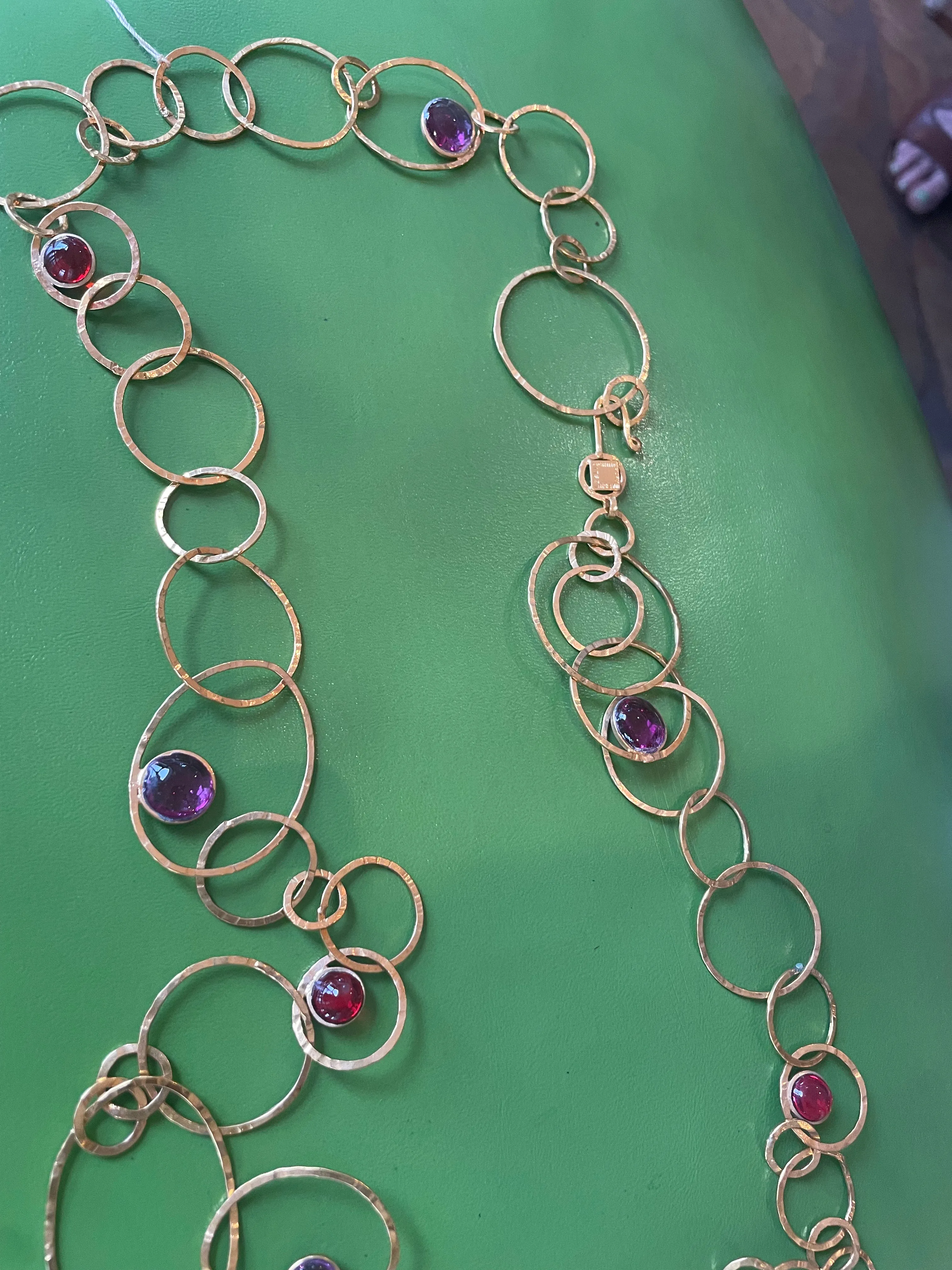 Goldtone Circle Necklace