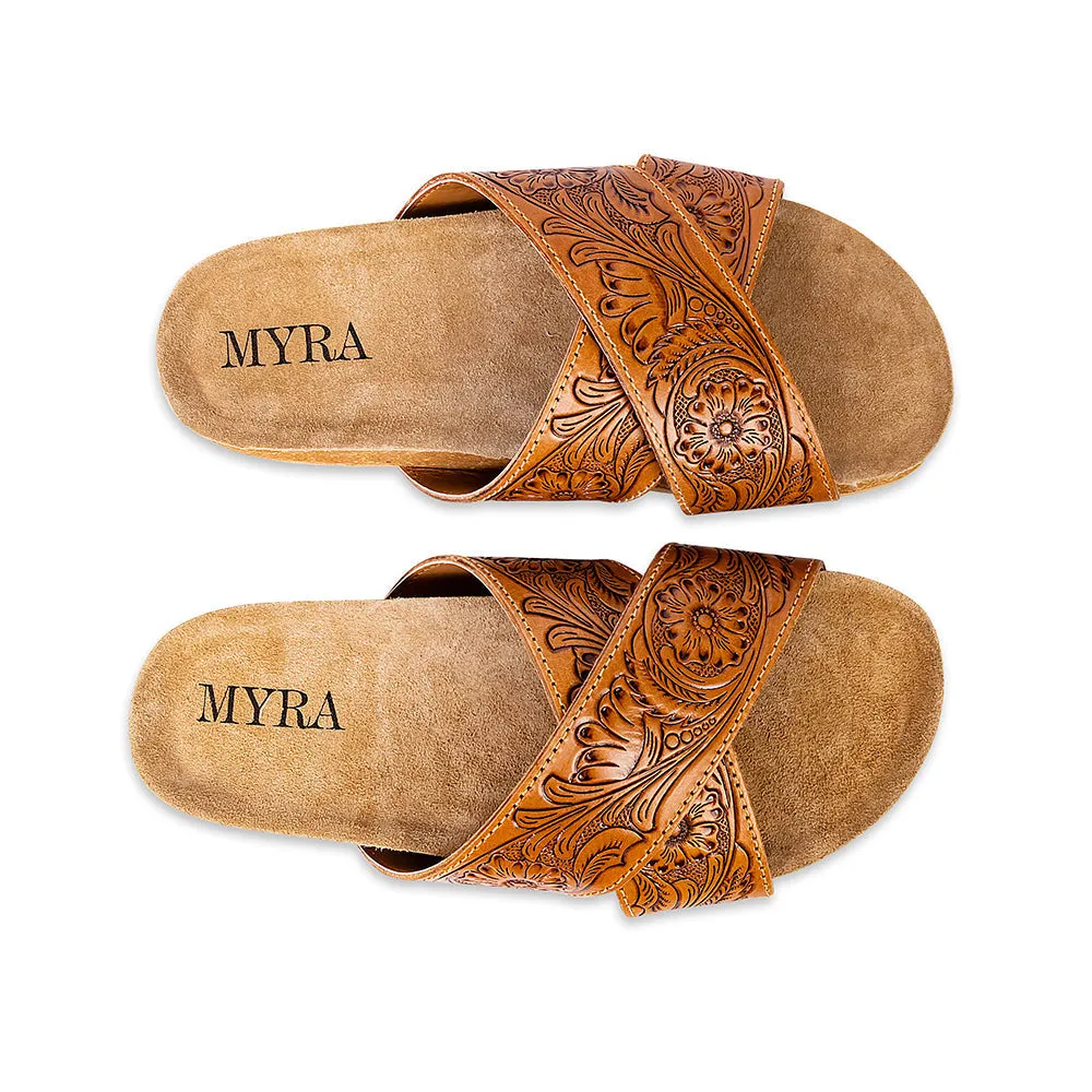 Gracie Hand-Tooled Sandals