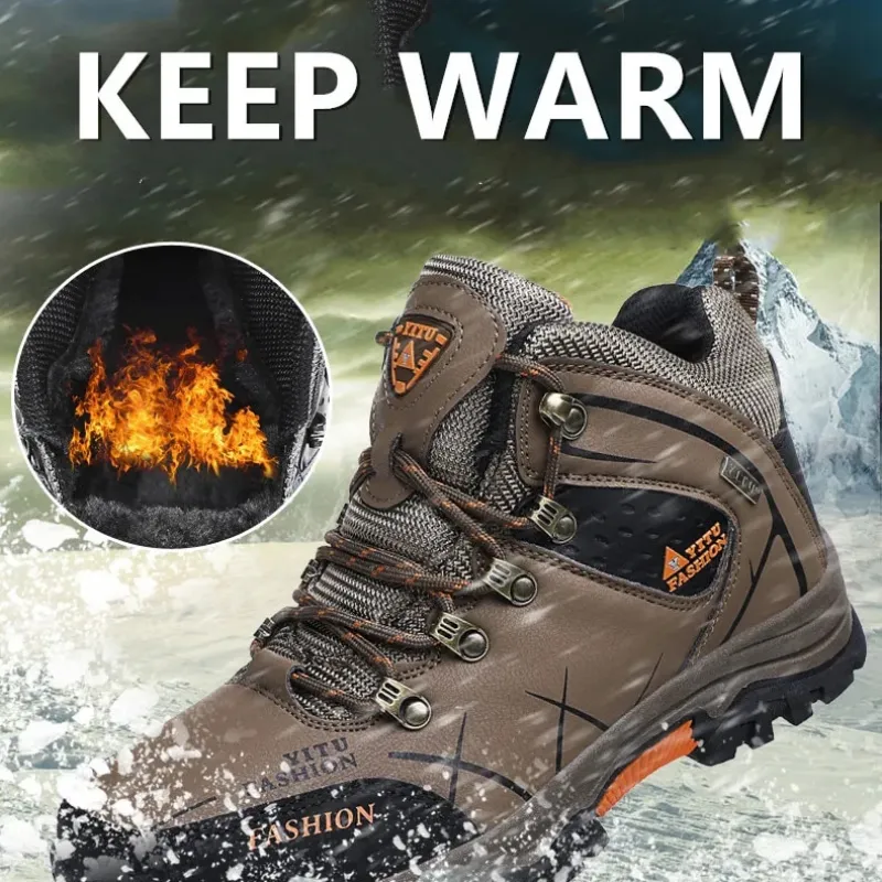 GRW Best Ortho Boots Waterproof Leather Super Warm Anti-collision Hiking Boots for Men