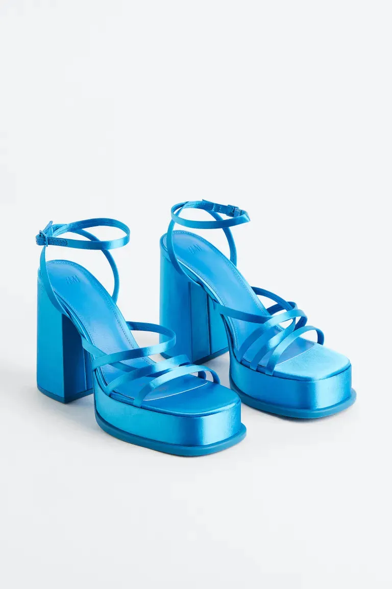 H&M platform sandals, blue