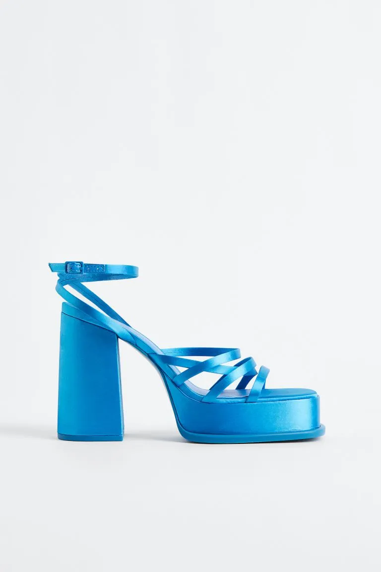 H&M platform sandals, blue