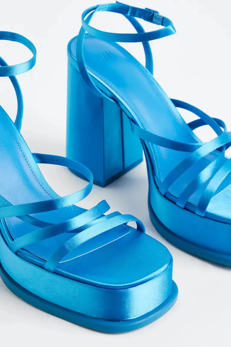 H&M platform sandals, blue