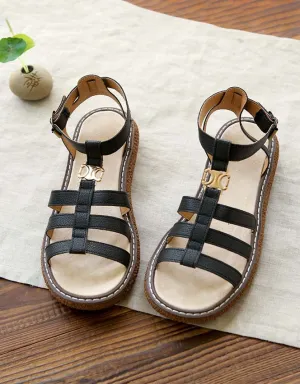 Handmade Retro Strappy Sandals Holiday