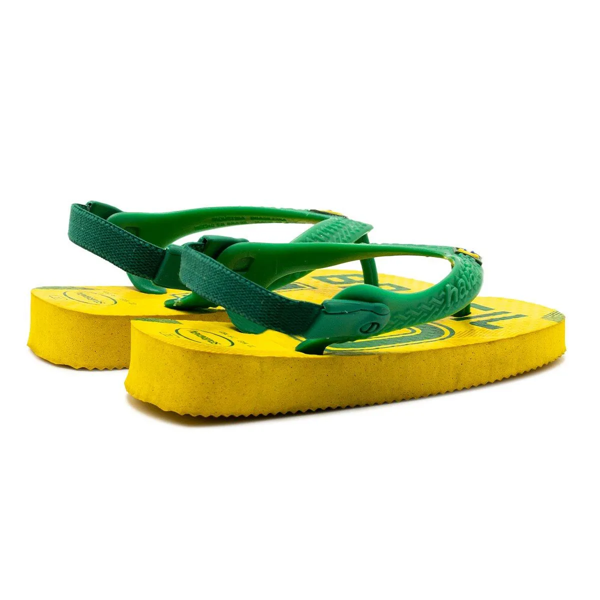 Havaianas Team Brasil Flat Sandals Rubber Yellow Colour For Kids