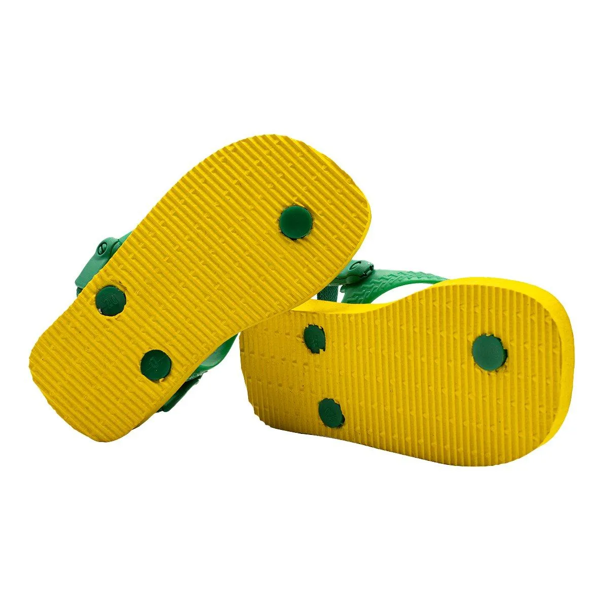 Havaianas Team Brasil Flat Sandals Rubber Yellow Colour For Kids