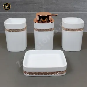 High Quality 4 Piece Bath Set (White)