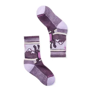 Hike Hiking Bear Kids Crew Socks - Purple Iris