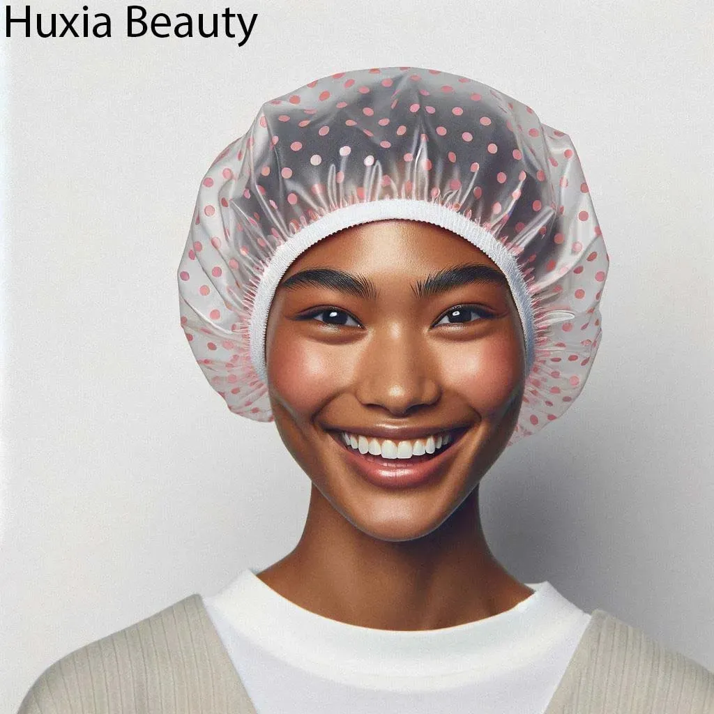 Huxia Beauty Pack Of 2 High Quality Waterproof Shower Caps